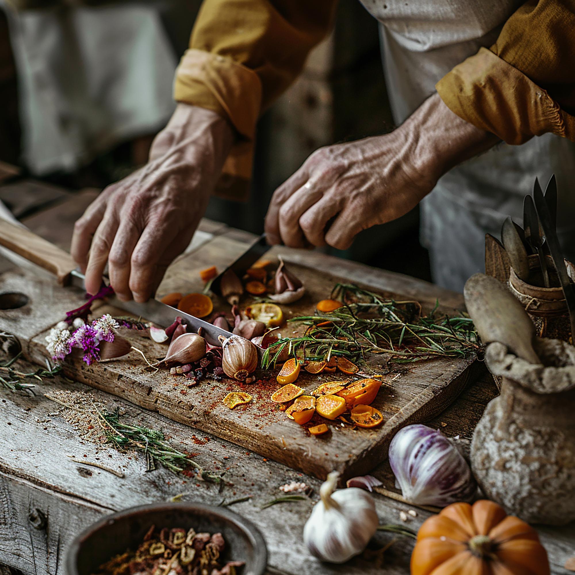 fermier pregătind ingredients pentru un preparat
